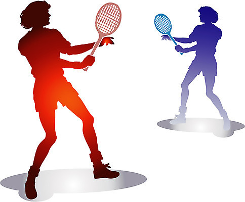 EPS 클립아트 남자 스포츠 올림픽 일러스트 하계올림픽 사람 두명 구기 배드민턴 백핸드 남자만 국내일러스트 파일형식 벡터