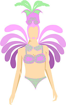 EPS 클립아트 직업 옷 여자 일러스트 한명 사람 20대 성인 축제 댄서 삼바 삼바축제 축제의상 여자만 여자한명만 성인여자만 청년만 청년여자만 성인한명만 청년여자한명만 성인여자한명만 성인만 국내일러스트 1 청년 파일형식 벡터