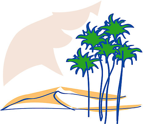 EPS 클립아트 나무 식물 일러스트 사람없음 물 야자수 사막 오아시스 국내일러스트 자연요소 파일형식 벡터