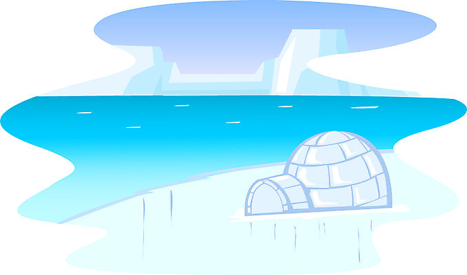 EPS 주간 클립아트 시설물 건축 바다 외국문화 고건축 일러스트 사람없음 야외 극지방 북극 빙하 빙산 이글루 북극건축 국내일러스트 자연요소 건축물 문화 해외건축 지역 파일형식 벡터