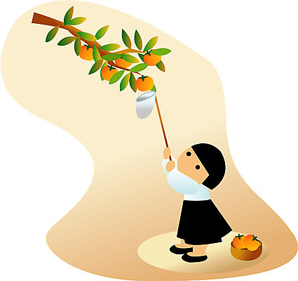 EPS 클립아트 여자 초등학생 어린이 일러스트 감 한명 사람 소녀 한복 감나무 감따기 여자만 여자한명만 어린이만 소녀만 소녀한명만 국내일러스트 나무 1 학생 한국전통 과일 모션 전통의상 파일형식 벡터