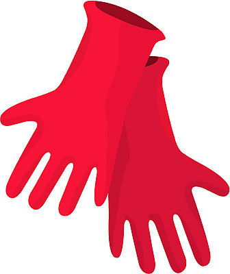 EPS 잡화 컬러 생활용품 장갑 일러스트 사람없음 빨간색 오브젝트 고무장갑 빨간장갑 국내일러스트 고무 파일형식 벡터