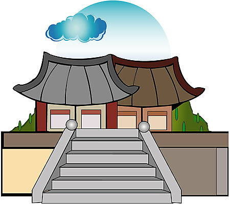 EPS 주간 클립아트 구름 한국문화 한국전통 시설물 건축 고건축 한국건축 일러스트 자연 한옥 주택 기와 기와집 사람없음 야외 계단 동양건축 궁전 돌계단 전통집 국내일러스트 자연요소 동양문화 전통 건축물 한국 건물 돌_바위 생태계 파일형식 벡터 동양