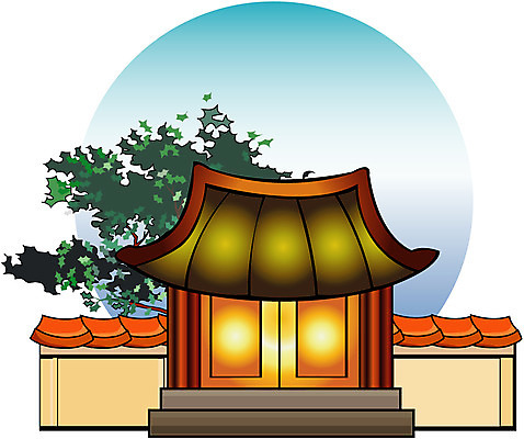 EPS 주간 클립아트 나무 식물 한국문화 한국전통 시설물 건축 고건축 한국건축 일러스트 출입구 한옥 주택 돌담 기와집 사람없음 야외 담장 문 동양건축 궁전 전통집 국내일러스트 자연요소 동양문화 전통 건축물 한국 건물 돌_바위 파일형식 벡터 동양