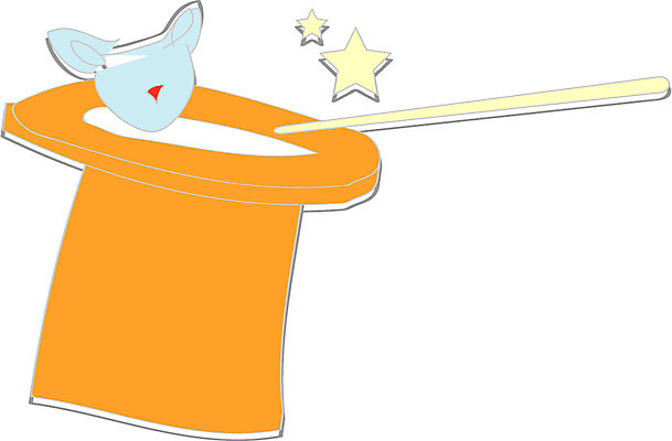 EPS 클립아트 모자 잡화 일러스트 사람없음 축제 마술 마법사 마술사 마술지팡이 탑모자 국내일러스트 모자_잡화 마술도구 파일형식 벡터