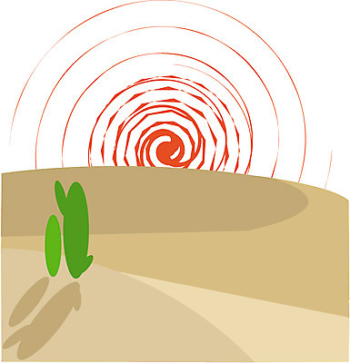 EPS 클립아트 식물 일러스트 자연 선인장 풍경 사람없음 태양 사막 오아시스 국내일러스트 자연요소 생태계 파일형식 벡터