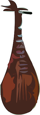 EPS 한국문화 한국전통 전통 악기 음악 일러스트 현악기 국악기 사람없음 오브젝트 비파 국내일러스트 동양문화 문화예술 한국 국악 파일형식 벡터 중국악기