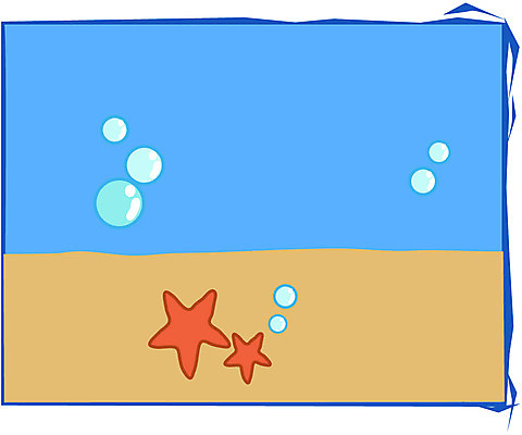 EPS 클립아트 바다 일러스트 자연 불가사리 풍경 사람없음 물 심해 바닷속 해저 물방울 국내일러스트 자연요소 극피동물 수중 생태계 파일형식 벡터