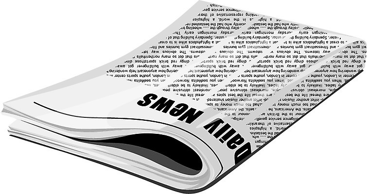 EPS 클립아트 일러스트 사람없음 신문 뉴스 오브젝트 영자신문 국내일러스트 간행물 파일형식 벡터