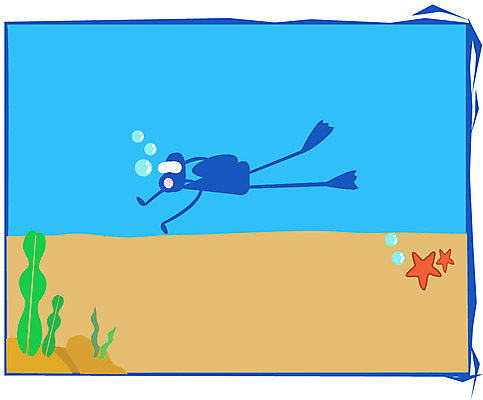 EPS 클립아트 바다 일러스트 자연 불가사리 사람 풍경 사람없음 물 심해 바닷속 해저 물방울 해조류 잠수부 잠수 공기방울 미역 국내일러스트 자연요소 극피동물 수중 해양식물 전문직 생태계 파일형식 벡터