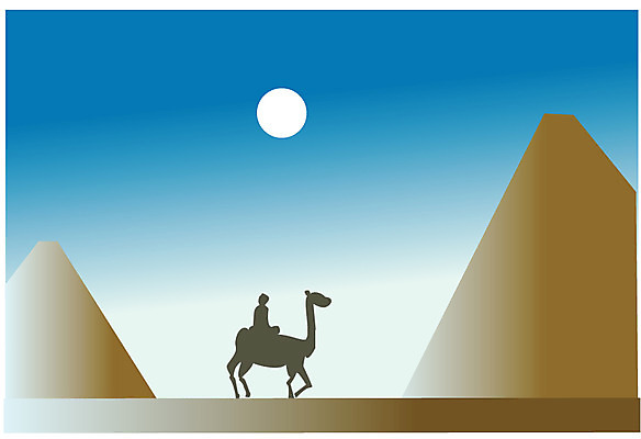 EPS 클립아트 실루엣 일러스트 자연 풍경 야외 태양 사막 낙타 모래산 국내일러스트 자연요소 포유류 산 촬영기법 생태계 파일형식 벡터