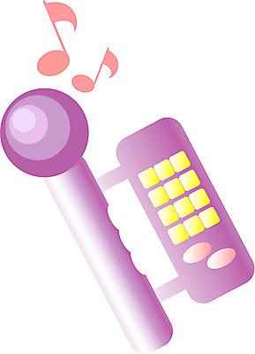 EPS 클립아트 생활용품 일러스트 사람없음 스마트폰 마이크 노래방기계 국내일러스트 음향기기 핸드폰 스마트기기 오브젝트 파일형식 벡터