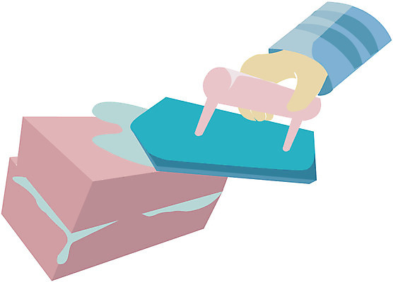 EPS 클립아트 손 일러스트 벽돌 사람 신체부위 공구 시멘트 미장 국내일러스트 도구 파일형식 벡터