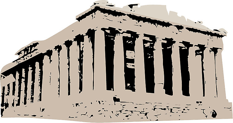 EPS 클립아트 시설물 건축 고건축 일러스트 유럽건축 신전 사람없음 건물 기둥 그리스 성전 파르테논신전 도리아식 국내일러스트 건축물 유럽 서양건축 파일형식 벡터