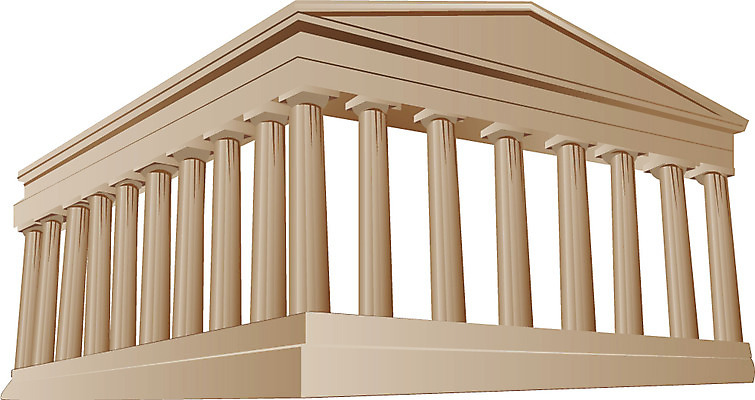 EPS 클립아트 시설물 건축 고건축 일러스트 유럽건축 신전 사람없음 건물 기둥 그리스 성전 파르테논신전 도리아식 국내일러스트 건축물 유럽 서양건축 파일형식 벡터