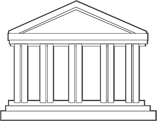 EPS 클립아트 시설물 건축 고건축 일러스트 유럽건축 신전 사람없음 건물 기둥 그리스 성전 파르테논신전 도리아식 국내일러스트 건축물 유럽 서양건축 파일형식 벡터
