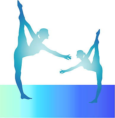 EPS 클립아트 여자 스포츠 일러스트 사람 여러명 운동 체조 기계체조 마루운동 여자만 국내일러스트 다수 건강 파일형식 벡터