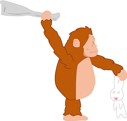 EPS 클립아트 동물 척추동물 육지동물 일러스트 포유류 사람없음 원숭이 토끼 사냥 고릴라 구석기시대동물 국내일러스트 반려동물 구석기시대 파일형식 벡터