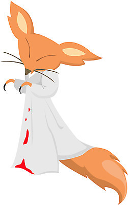 EPS 클립아트 동물 척추동물 육지동물 일러스트 포유류 사람없음 혈액 유령 여우 구미호 소복 국내일러스트 파일형식 벡터