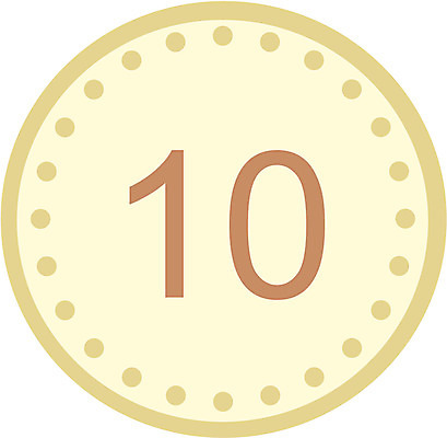 EPS 돈 일러스트 사람없음 동전 10 오브젝트 십원 국내일러스트 숫자 재산 파일형식 벡터