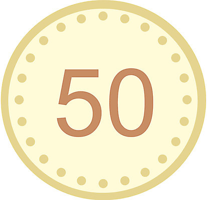 EPS 돈 일러스트 사람없음 숫자 동전 오브젝트 오십원 국내일러스트 문자 재산 파일형식 벡터