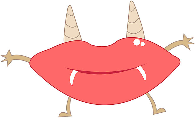 EPS 클립아트 일러스트 상상 뿔 사람없음 신체부위 입 치아 유령 입술 도깨비 공상 송곳니 옛날얘기 가상인물 국내일러스트 사람 소화기관 파일형식 벡터