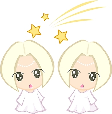 EPS 클립아트 캐릭터 여자 별 일러스트 하늘 사람 별자리 달 운세 쌍둥이자리 가상인물 일러캐릭터 자연요소 상상 파일형식 벡터