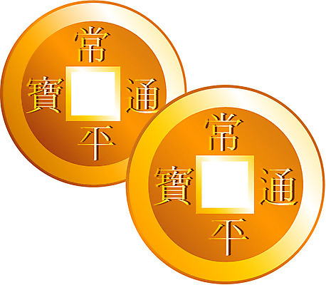 EPS 돈 일러스트 사람없음 금융 오브젝트 엽전 상평통보 국내일러스트 경제 동전 재산 파일형식 벡터