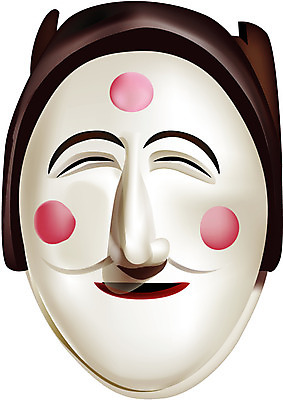 EPS 한국문화 한국전통 전통 일러스트 전통소품 가면 사람 사람없음 전통놀이 공연 오브젝트 탈춤 전통공예 탈 하회탈 전통탈 부네 국내일러스트 동양문화 놀이 한국 이벤트 전통공연 공예 전통무용 파일형식 벡터