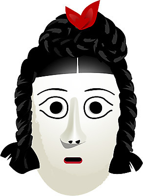 EPS 한국문화 한국전통 전통 일러스트 전통소품 가면 사람없음 전통놀이 오브젝트 탈춤 전통공예 탈 전통탈 덜머리집 봉산 봉산탈 국내일러스트 동양문화 놀이 한국 전통공연 공예 전통무용 파일형식 벡터