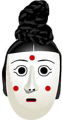 EPS 한국문화 한국전통 전통 일러스트 전통소품 가면 사람없음 전통놀이 오브젝트 탈춤 전통공예 탈 전통탈 봉산 봉산탈 소무 국내일러스트 동양문화 놀이 한국 전통공연 공예 전통무용 파일형식 벡터