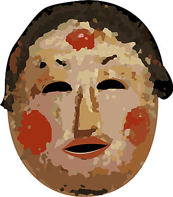 동양문화 전통 놀이 한국 가면 전통공연 공예 오브젝트 전통무용 탈 탈놀이 파일형식 벡터 한국전통 전통소품 탈춤 전통탈 전통놀이 고성탈 오광대 고성오광대 선녀 한국문화 전통공예 사람없음 EPS 국내일러스트 일러스트