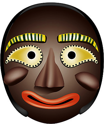 동양문화 전통 놀이 한국 가면 전통공연 공예 오브젝트 탈춤 전통무용 탈 파일형식 벡터 한국전통 전통소품 전통탈 전통놀이 송파 송파탈 산대놀이 먹중 도끼 한국문화 전통공예 사람없음 EPS 국내일러스트 일러스트