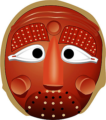 동양문화 전통 놀이 한국 가면 전통공연 공예 오브젝트 전통무용 탈 파일형식 벡터 한국전통 전통소품 탈춤 전통탈 전통놀이 양주탈 별산대 양주별산대 신주부 한국문화 전통공예 사람없음 EPS 국내일러스트 일러스트