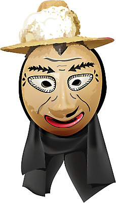 동양문화 전통 놀이 한국 가면 전통공연 공예 오브젝트 전통무용 탈 파일형식 벡터 한국전통 전통소품 탈춤 전통탈 전통놀이 말뚝이 한국문화 전통공예 사람없음 EPS 국내일러스트 일러스트