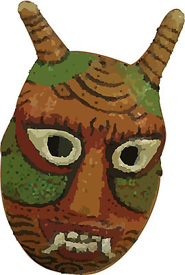 EPS 한국문화 한국전통 전통 일러스트 전통소품 가면 사람없음 전통놀이 오브젝트 탈춤 전통공예 탈 전통탈 고성오광대 고성탈 비비 오광대 국내일러스트 동양문화 놀이 한국 전통공연 공예 전통무용 탈놀이 파일형식 벡터