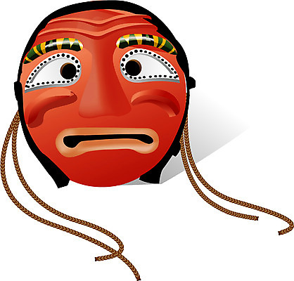 동양문화 전통 놀이 한국 가면 전통공연 공예 오브젝트 탈춤 전통무용 탈 파일형식 벡터 한국전통 전통소품 전통탈 전통놀이 송파 송파탈 산대놀이 말뚝이 한국문화 전통공예 사람없음 EPS 국내일러스트 일러스트