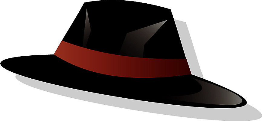 EPS 클립아트 모자 잡화 옷 일러스트 사람없음 검은색 중절모 오브젝트 클로슈 국내일러스트 모자_잡화 컬러 파일형식 벡터