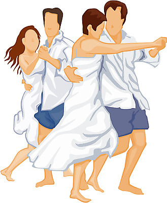 EPS 클립아트 직업 웰빙 커플 여자 남자 일러스트 사람 여러명 댄서 춤 스포츠댄서 국내일러스트 다수 관계 문화예술 파일형식 벡터
