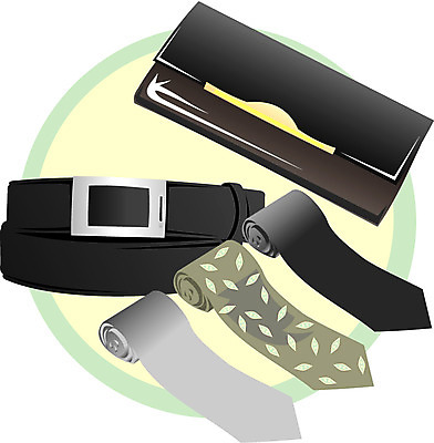 EPS 클립아트 잡화 옷 일러스트 넥타이 사람없음 벨트 지갑 오브젝트 남성용 국내일러스트 파일형식 벡터