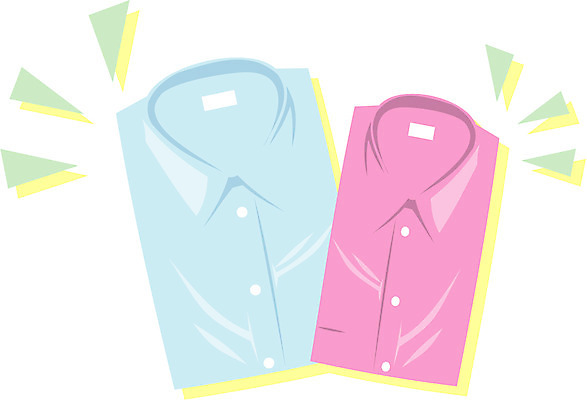 EPS 클립아트 옷 남자 분홍색 하늘색 셔츠 상의 와이셔츠 일러스트 사람없음 두벌 남자만 국내일러스트 컬러 2 사람 파란색 파일형식 벡터