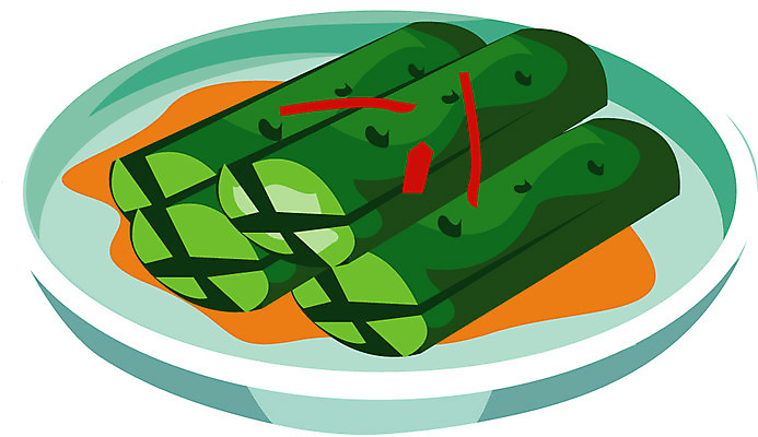 동양문화 전통 한식 음식 김치 한국 파일형식 벡터 오이소박이 반찬 오이김치 한국문화 한국전통 클립아트 일러스트 EPS 사람없음 발효음식 전통음식 발효 국내일러스트