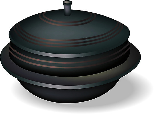 EPS 클립아트 한국문화 한국전통 전통 생활용품 일러스트 주방용품 사람없음 가마솥 솥 냄비 오브젝트 유기 놋그릇 솥뚜껑 국내일러스트 동양문화 그릇 한국 파일형식 벡터