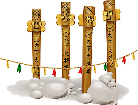 EPS 클립아트 나무 전통 종교 예술 일러스트 종교용품 한국 사람없음 무속 무속신앙용품 장승 목공예 정통 미신 천하대장군 국내일러스트 식물 아시아 공예 파일형식 벡터