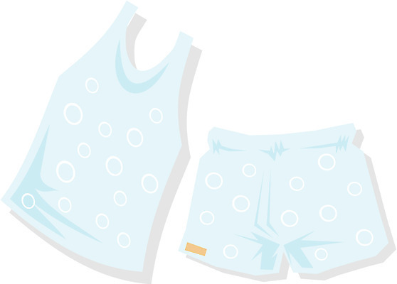 EPS 클립아트 옷 러닝셔츠 일러스트 사람없음 흰색 속옷 팬티 브리프 국내일러스트 컬러 셔츠 파일형식 벡터