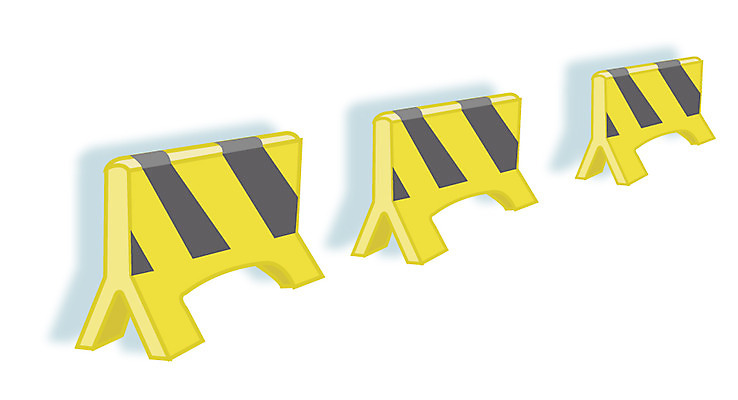 EPS 일러스트 가이드 공사 사람없음 장비 건설현장 안전장비 안전가드 산업안전장비 안전지대 국내일러스트 직업 건설업 안전 구역 파일형식 벡터