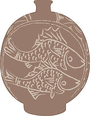 EPS 클립아트 한국문화 한국전통 전통 문양 일러스트 유물 어류 사람없음 문화재 도자기 오브젝트 전통공예 분청사기 국내일러스트 동양문화 한국 수중동물 공예 파일형식 벡터