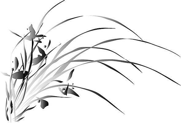 EPS 식물 한국문화 한국전통 전통 꽃 백그라운드 일러스트 수묵화 사람없음 난초 동양화 한국화 난초꽃 국내일러스트 동양문화 한국 미술 파일형식 벡터