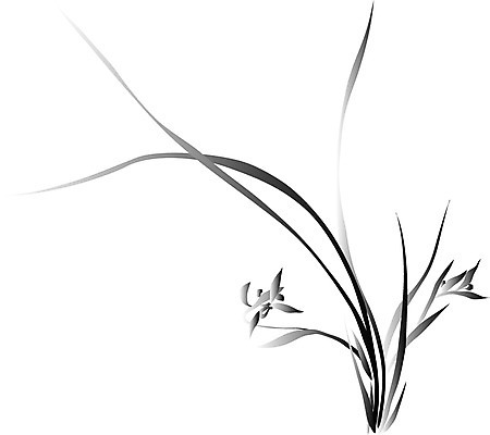 EPS 식물 한국문화 한국전통 전통 꽃 백그라운드 일러스트 수묵화 사람없음 난초 동양화 한국화 난초꽃 국내일러스트 동양문화 한국 미술 파일형식 벡터