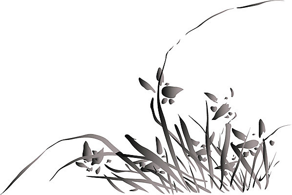 EPS 식물 한국문화 한국전통 전통 꽃 백그라운드 일러스트 수묵화 사람없음 난초 동양화 한국화 난초꽃 국내일러스트 동양문화 한국 미술 파일형식 벡터